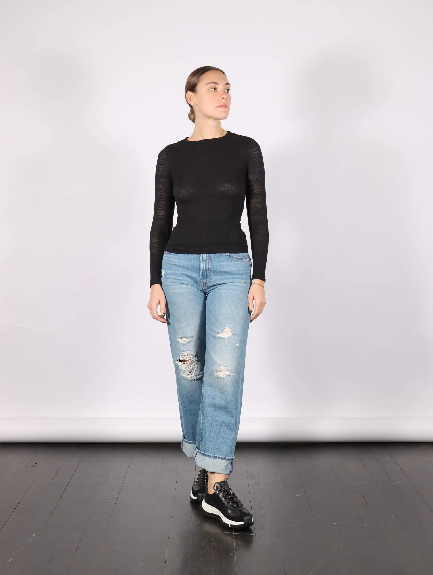 Henna Shirt in Black by Rodebjer
