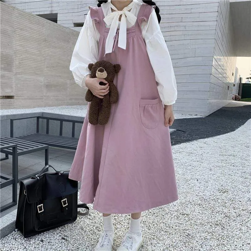 Kawaii Ruffles Loosed Slip Dress