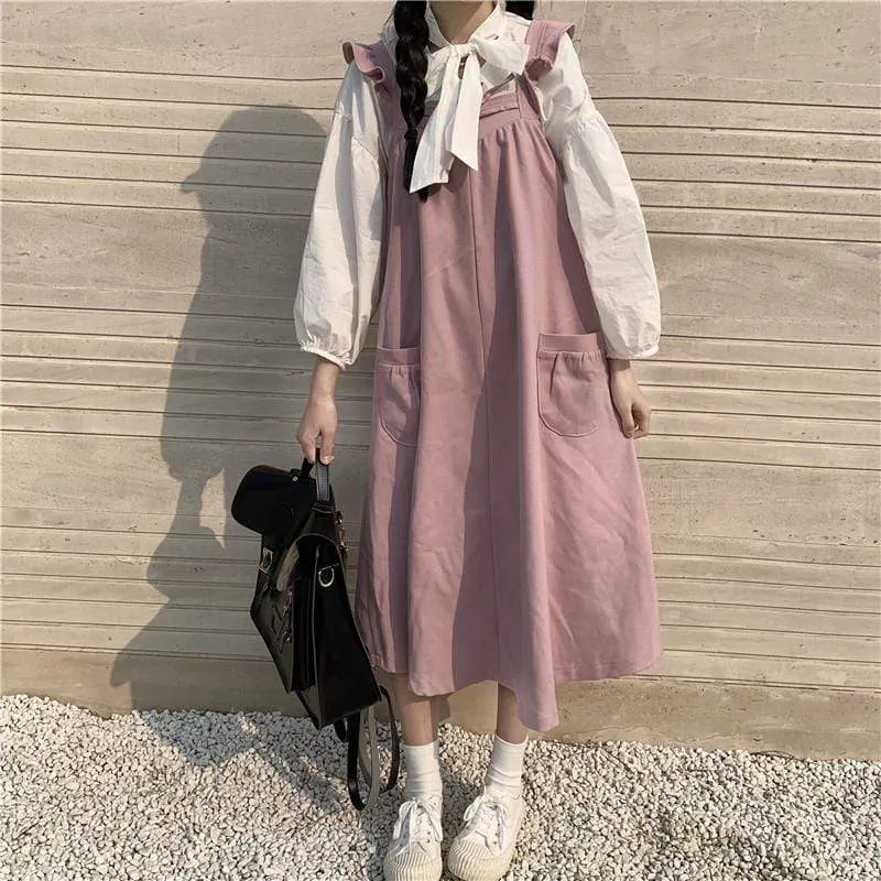 Kawaii Ruffles Loosed Slip Dress