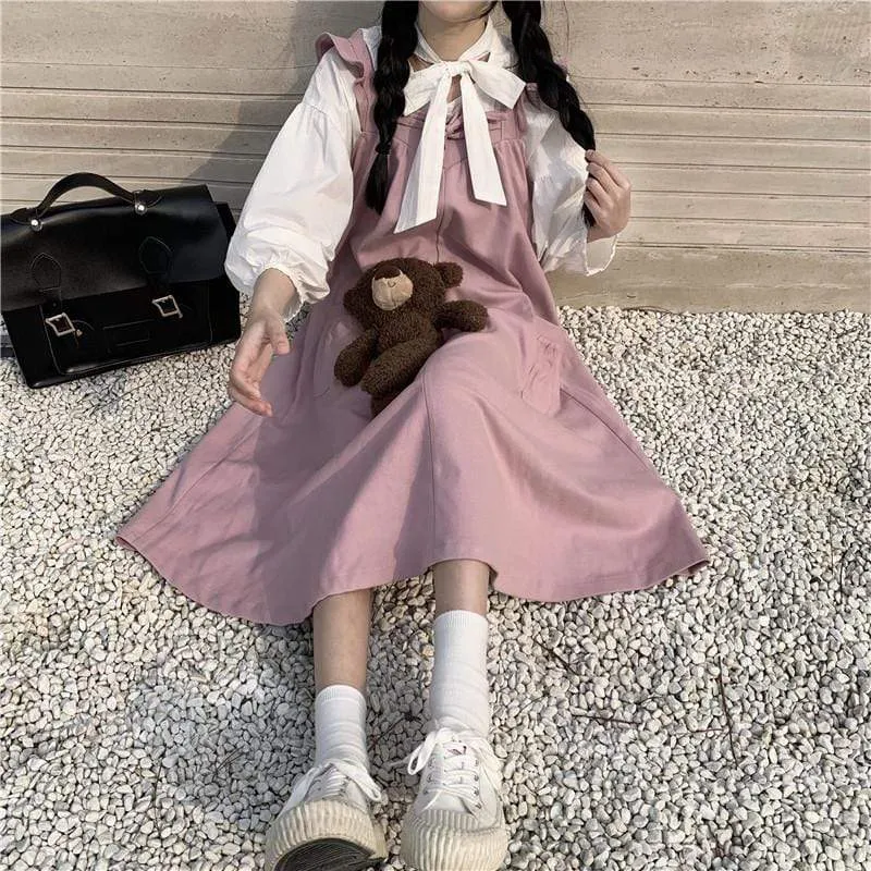 Kawaii Ruffles Loosed Slip Dress